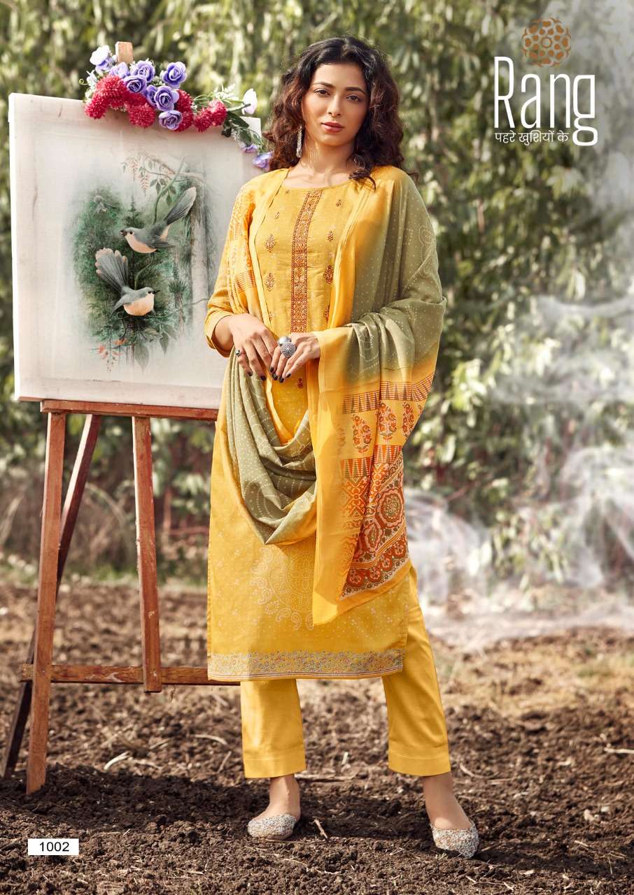 MANJARI BY RANG 1001 TO 1004 SERIES BEAUTIFUL SUITS COLORFUL STYLISH FANCY CASUAL WEAR & ETHNIC WEAR JAM SILK PRINT WITH WORK DRESSES AT WHOLESALE PRICE