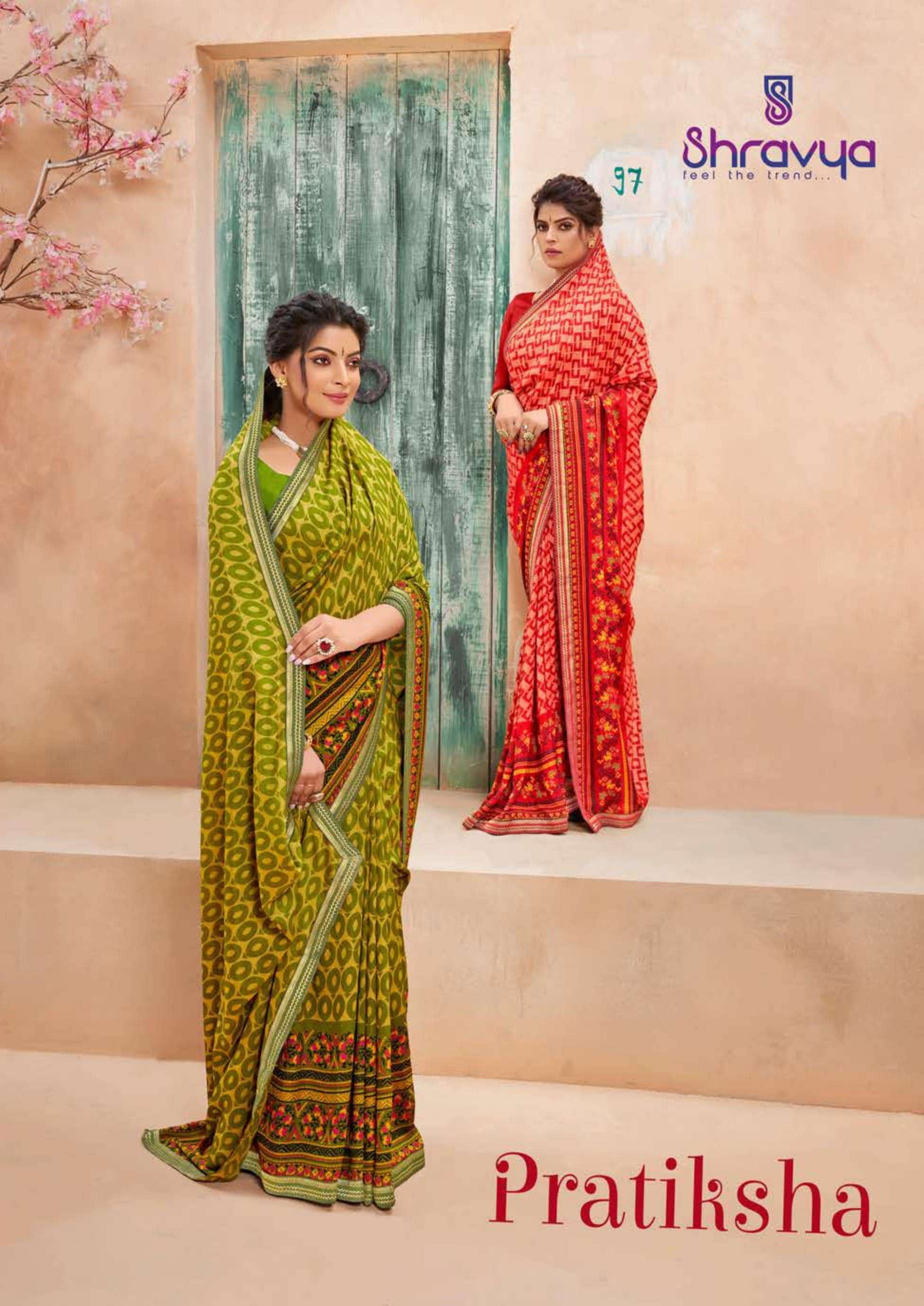 PRATIKSHA BY SHRAVYA FASHION A TO H SERIES INDIAN TRADITIONAL WEAR COLLECTION BEAUTIFUL STYLISH FANCY COLORFUL PARTY WEAR & OCCASIONAL WEAR VICHITRA SILK SAREES AT WHOLESALE PRICE