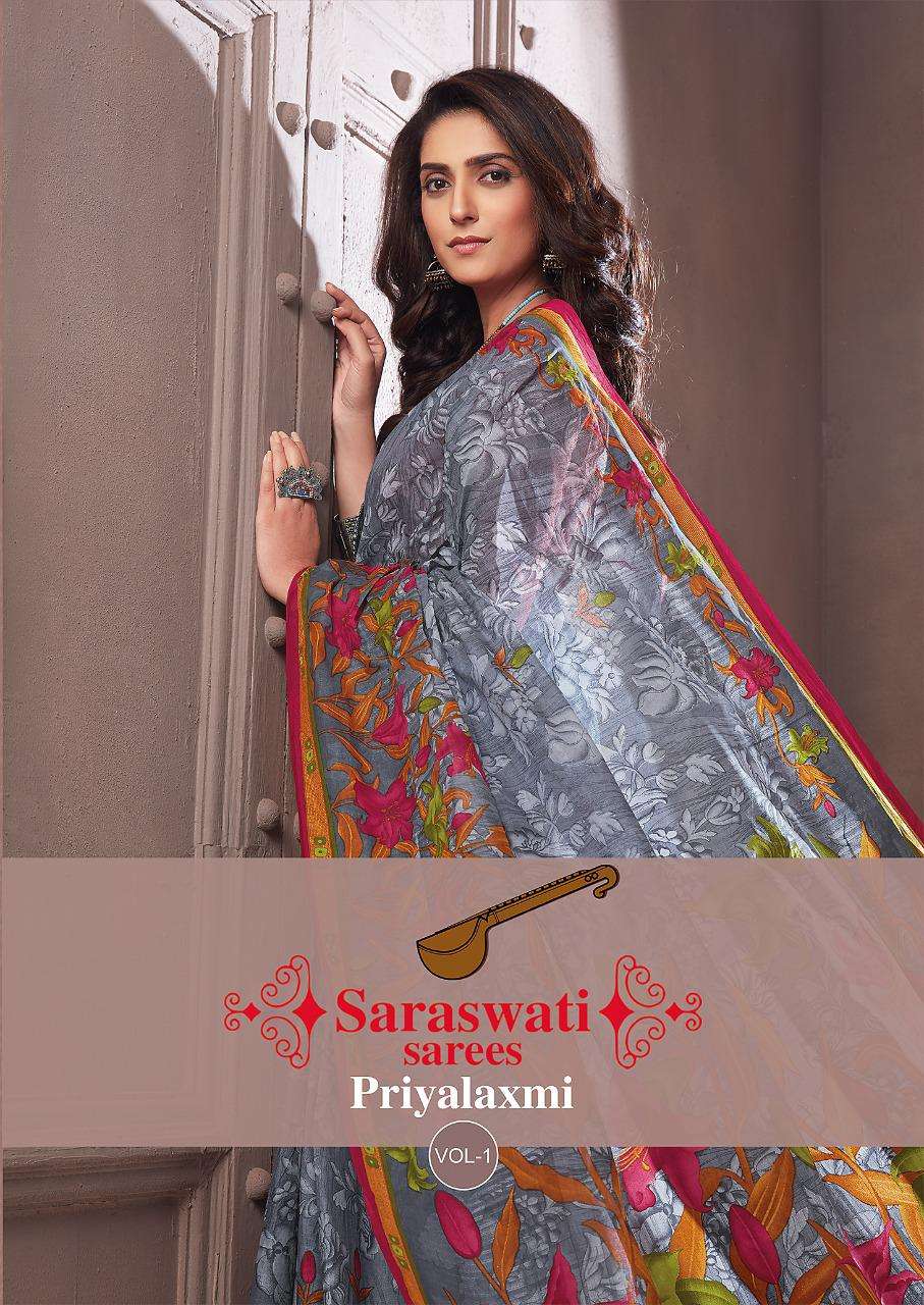 PRIYALAXMI VOL-1 BY SARASWATI SAREES 1001 TO 1030 SERIES INDIAN TRADITIONAL WEAR COLLECTION BEAUTIFUL STYLISH FANCY COLORFUL PARTY WEAR & OCCASIONAL WEAR PURE MAL MAL SAREES AT WHOLESALE PRICE