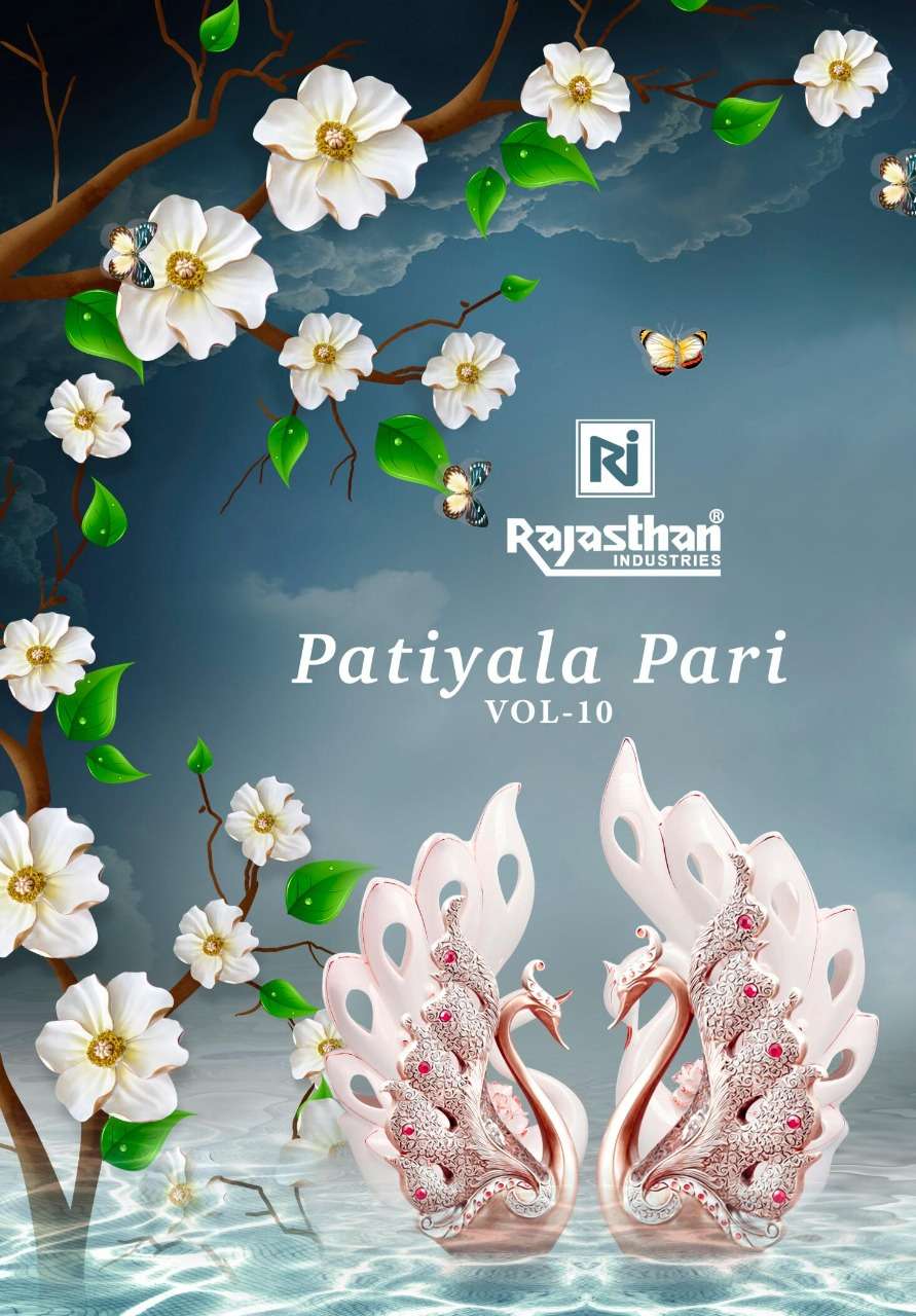 PATIYALA PARI VOL-10 BY RAJASTHAN INDUSTRIES 10001 TO 10018 SERIES BEAUTIFUL STYLISH SHARARA SUITS FANCY COLORFUL CASUAL WEAR & ETHNIC WEAR & READY TO WEAR FANCY PRINTED DRESSES AT WHOLESALE PRICE
