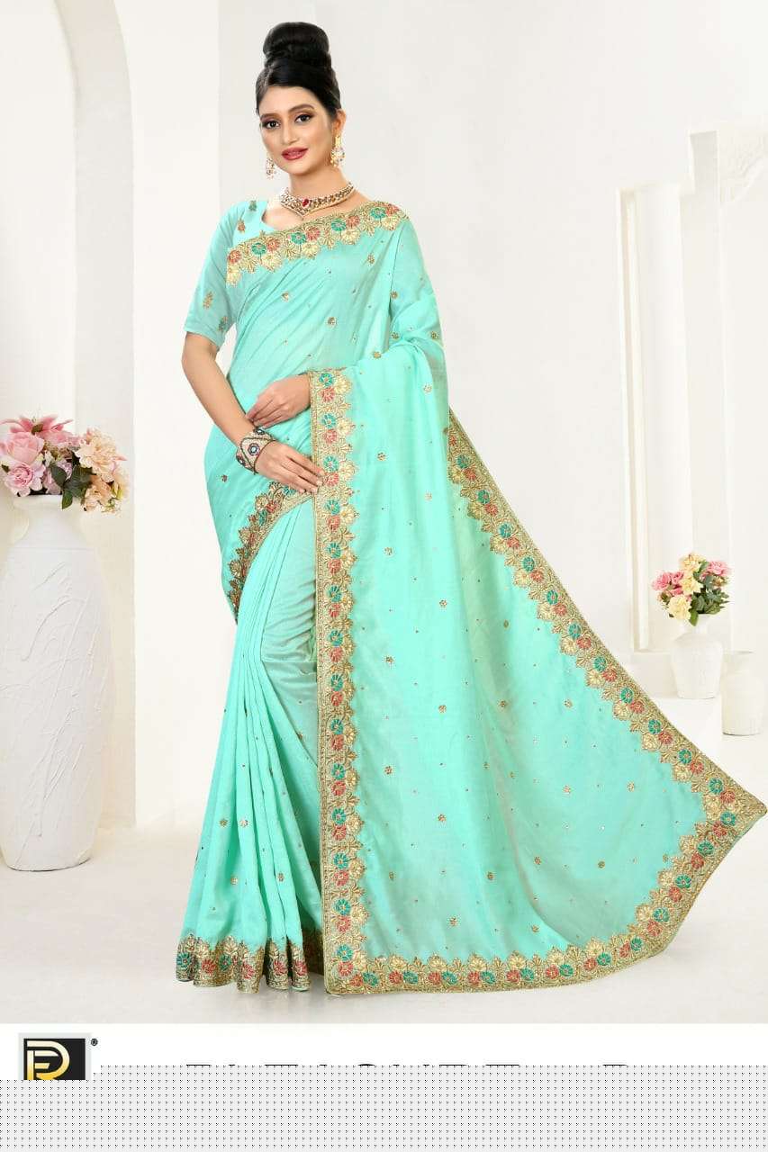 PLEASURE BY RONISHA FASHION A TO D SERIES INDIAN TRADITIONAL WEAR COLLECTION BEAUTIFUL STYLISH FANCY COLORFUL PARTY WEAR & OCCASIONAL WEAR VICHITRA SILK SAREES AT WHOLESALE PRICE
