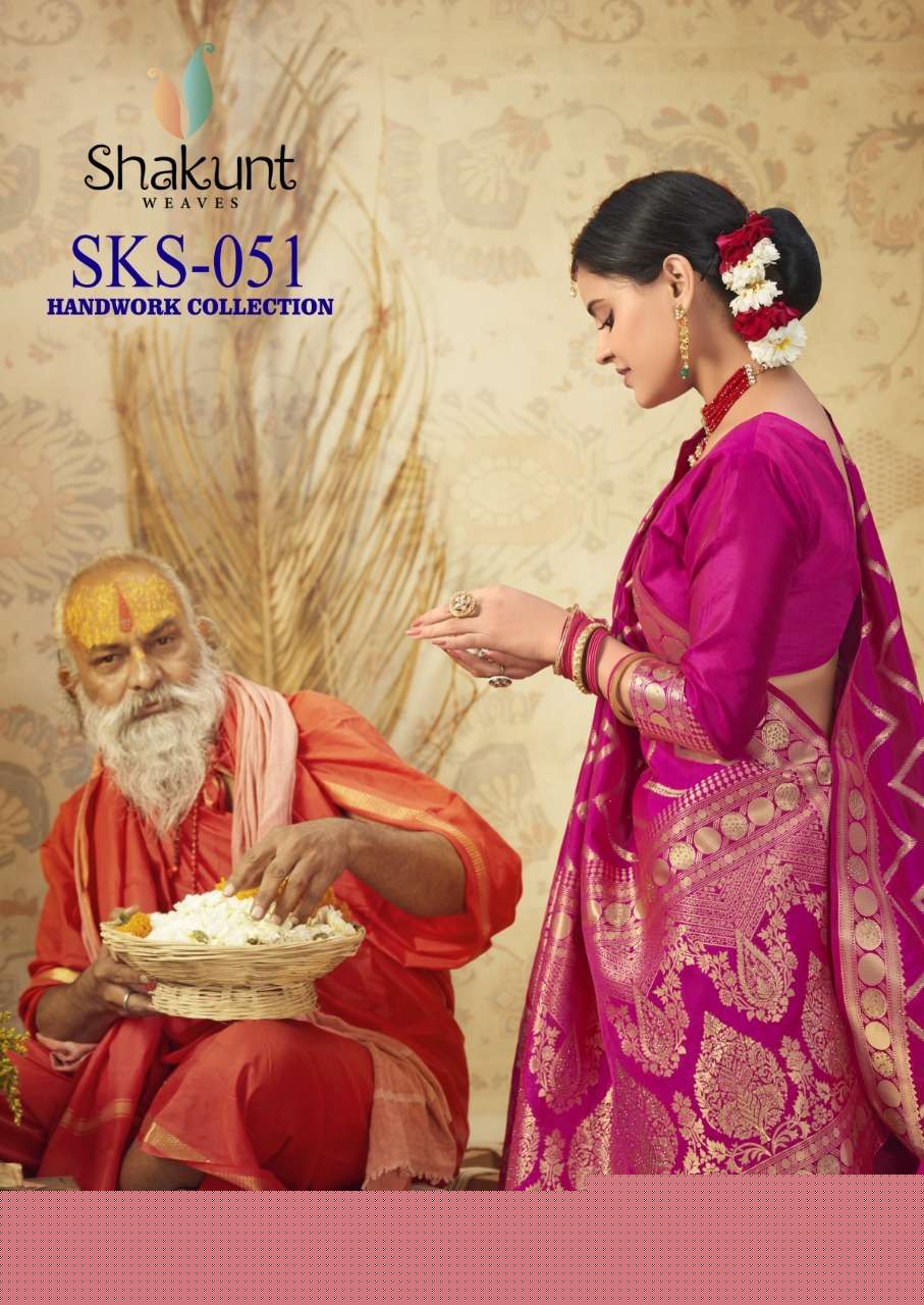SKS VOL-51 BY SHAKUNT 29411 TO 29418 SERIES INDIAN TRADITIONAL WEAR COLLECTION BEAUTIFUL STYLISH FANCY COLORFUL PARTY WEAR & OCCASIONAL WEAR SOFT SILK SAREES AT WHOLESALE PRICE