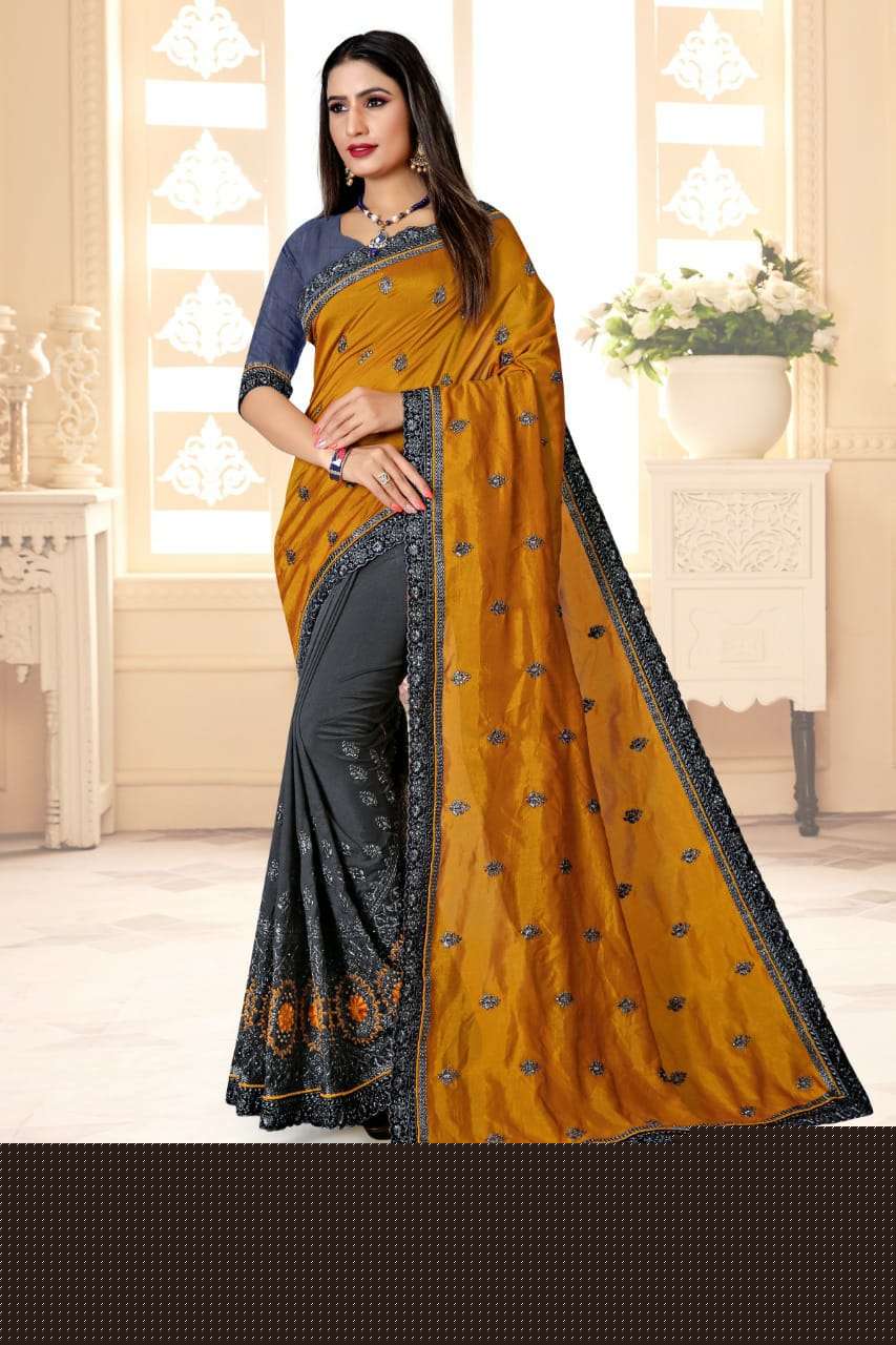 SPRING BY RONISHA FASHION A TO D SERIES INDIAN TRADITIONAL WEAR COLLECTION BEAUTIFUL STYLISH FANCY COLORFUL PARTY WEAR & OCCASIONAL WEAR VICHITRA SILK SAREES AT WHOLESALE PRICE
