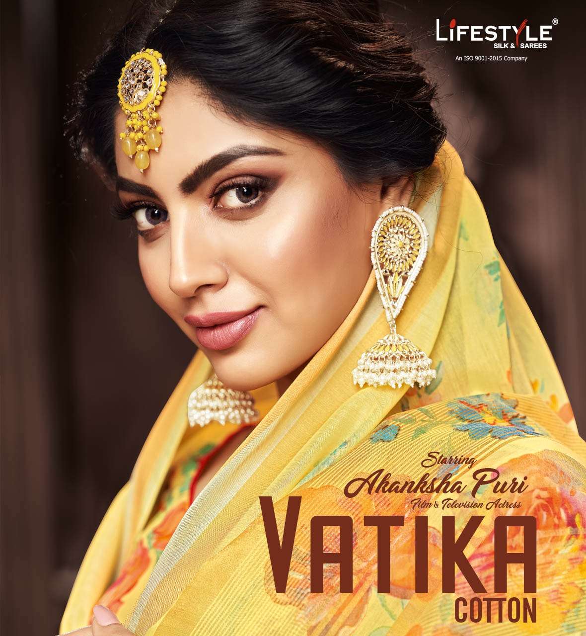 VATIKA COTTON BY LIFESTYLE SAREES 74361 TO 74366 SERIES INDIAN TRADITIONAL WEAR COLLECTION BEAUTIFUL STYLISH FANCY COLORFUL PARTY WEAR & OCCASIONAL WEAR COTTON BRASSO SAREES AT WHOLESALE PRICE