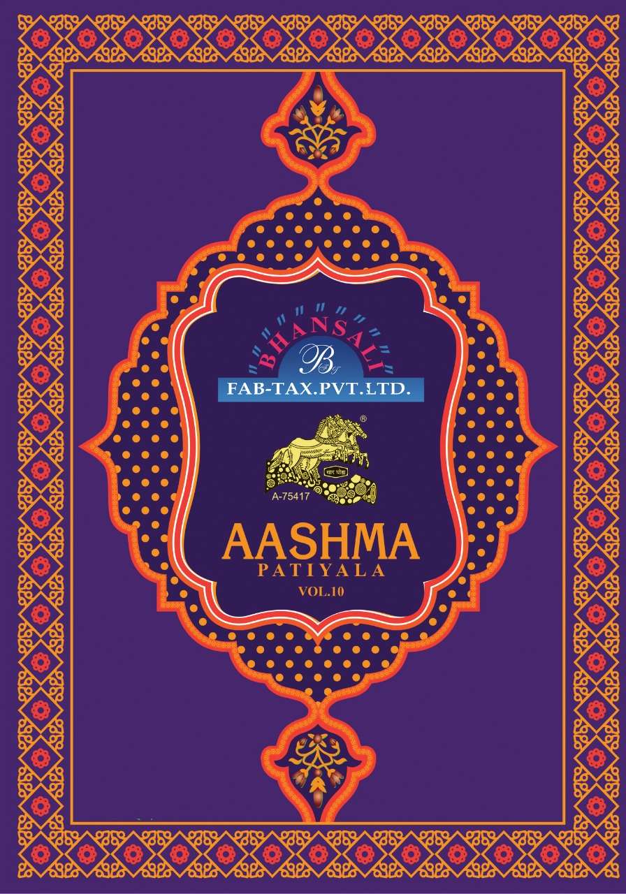 AASMA VOL-10 BY BHANSALI FAB 1001 TO 1015 SERIES BEAUTIFUL SUITS COLORFUL STYLISH FANCY CASUAL WEAR & ETHNIC WEAR PURE COTTON DRESSES AT WHOLESALE PRICE