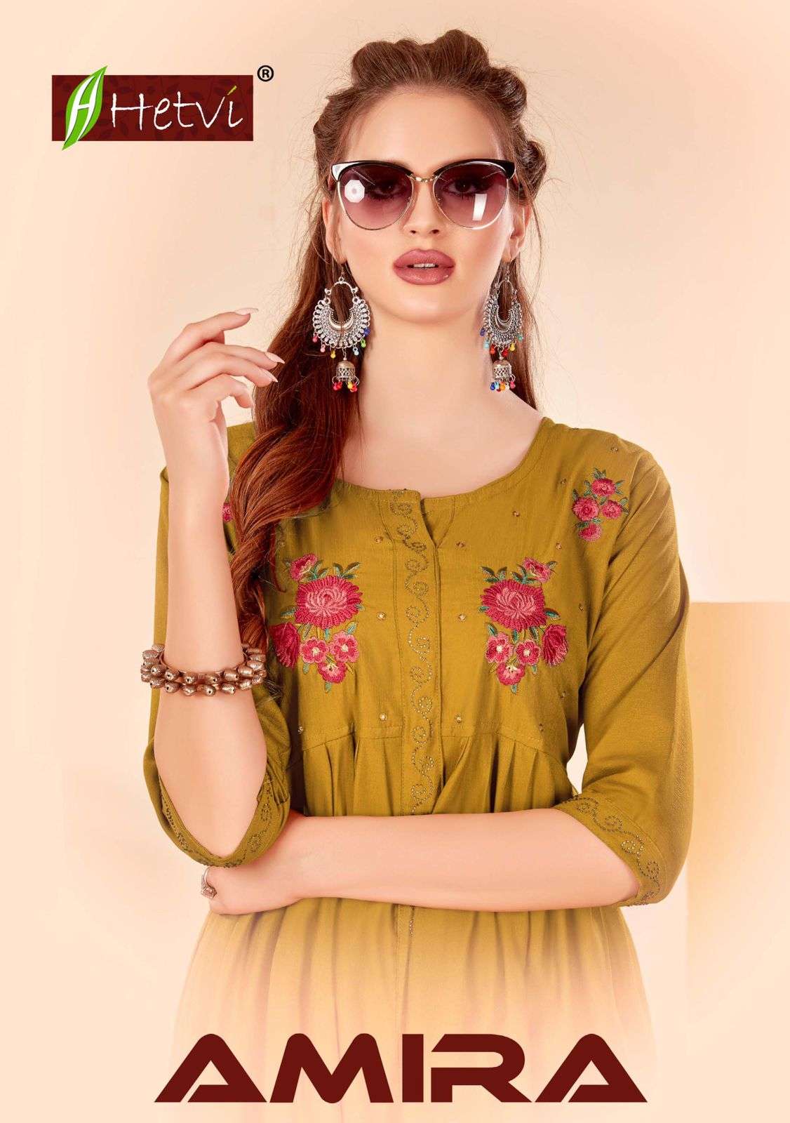AMIRA BY HETVI 2001 TO 2006 SERIES DESIGNER STYLISH FANCY COLORFUL BEAUTIFUL PARTY WEAR & ETHNIC WEAR COLLECTION RAYON WEAVING KURTIS AT WHOLESALE PRICE