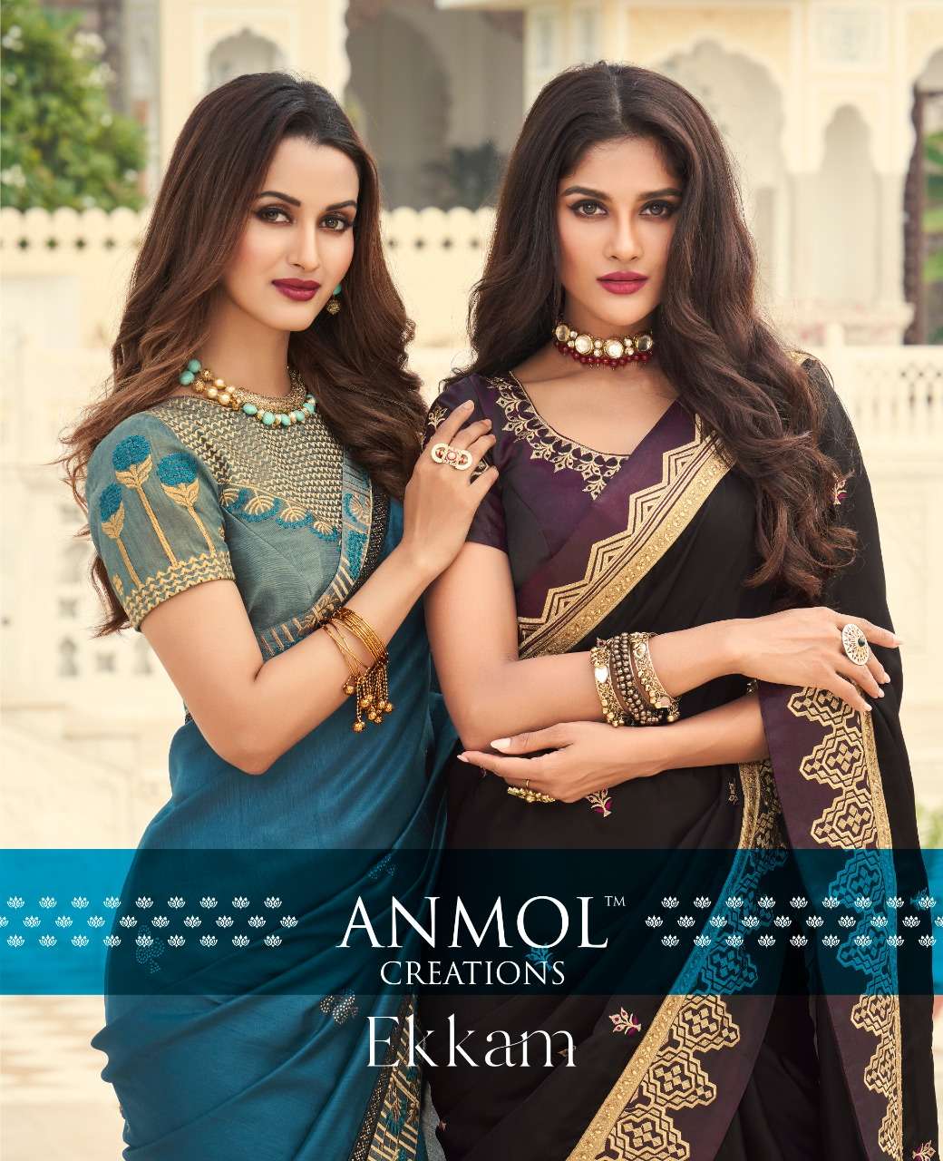 EKKAM BY ANMOL CREATION 3601 TO 3615 SERIES INDIAN TRADITIONAL WEAR COLLECTION BEAUTIFUL STYLISH FANCY COLORFUL PARTY WEAR & OCCASIONAL WEAR FANCY SAREES AT WHOLESALE PRICE