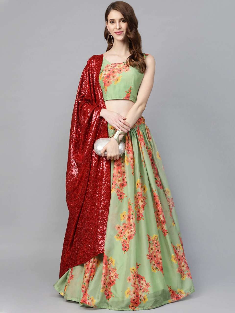FLORAL PREMIUM BY SHEE STAR 01 TO 07 SERIES INDIAN TRADITIONAL BEAUTIFUL STYLISH DESIGNER BANARASI SILK JACQUARD EMBROIDERED PARTY WEAR PURE ORGANZA LEHENGAS AT WHOLESALE PRICE