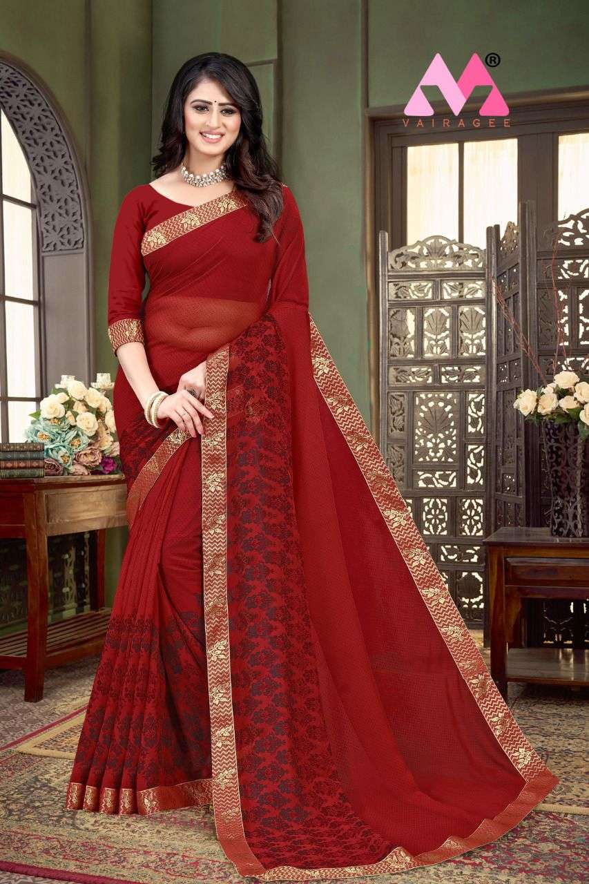 LAKSHMINATH VOL-3 BY VAIRAGEE 301 TO 304 SERIES INDIAN TRADITIONAL WEAR COLLECTION BEAUTIFUL STYLISH FANCY COLORFUL PARTY WEAR & OCCASIONAL WEAR SOFT CHIFFON SAREES AT WHOLESALE PRICE