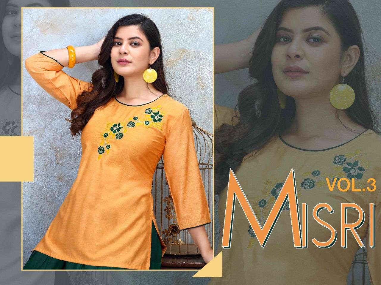 MISRI VOL-3 BY TRENDY 01 TO 06 SERIES DESIGNER STYLISH FANCY COLORFUL BEAUTIFUL PARTY WEAR & ETHNIC WEAR COLLECTION RAYON DOBBY TOPS WITH SKIRT AT WHOLESALE PRICE