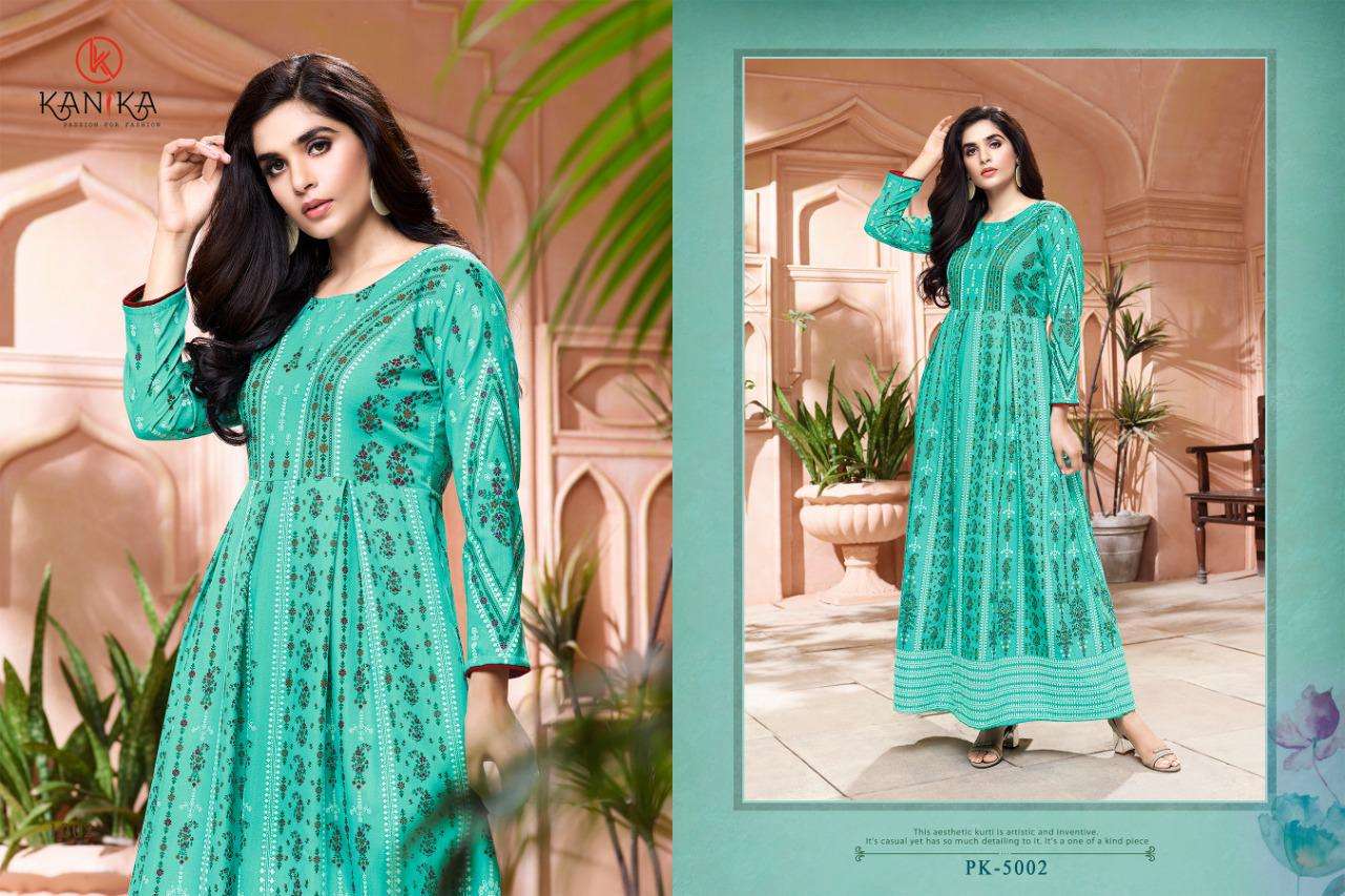 PANKHUDI BY KANIKA 1001 TO 1006 SERIES BEAUTIFUL STYLISH FANCY COLORFUL CASUAL WEAR & ETHNIC WEAR VISCOSE FOIL PRINT GOWNS AT WHOLESALE PRICE