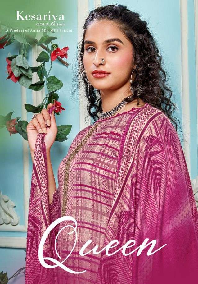 QUEEN BY KESARIYA 1001 TO 1008 SERIES BEAUTIFUL STYLISH SHARARA SUITS FANCY COLORFUL CASUAL WEAR & ETHNIC WEAR & READY TO WEAR PASHMINA JACQUARD PRINTED DRESSES AT WHOLESALE PRICE
