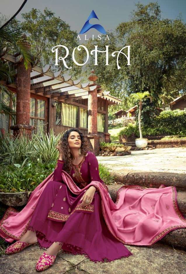 ROHA BY ALISA 6501 TO 6506 SERIES BEAUTIFUL STYLISH SHARARA SUITS FANCY COLORFUL CASUAL WEAR & ETHNIC WEAR & READY TO WEAR SILK JACQUARD DRESSES AT WHOLESALE PRICE
