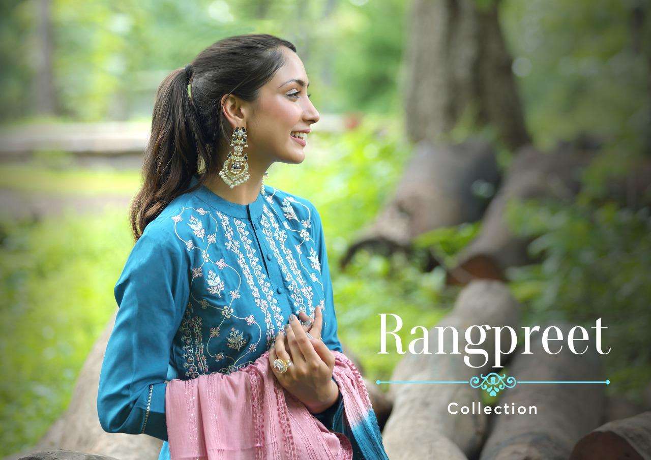 RANGPREET BY SHICHI 07 TO 12 SERIES BEAUTIFUL SUITS COLORFUL STYLISH FANCY CASUAL WEAR & ETHNIC WEAR VISCOSE SILK EMBROIDERED DRESSES AT WHOLESALE PRICE