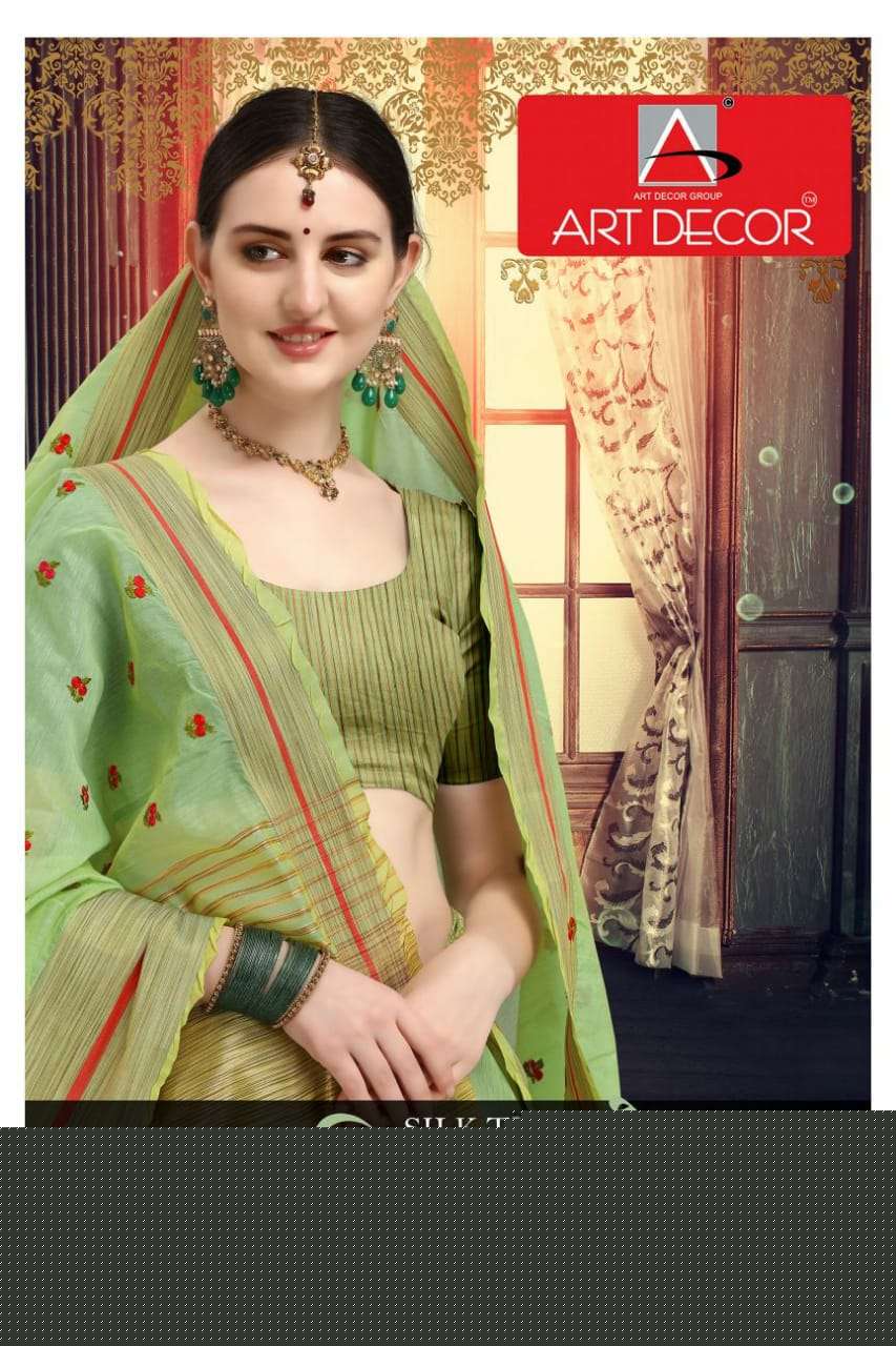 SILK THREAD BY CLUB ART DECOR 822-A TO 822-E SERIES INDIAN TRADITIONAL WEAR COLLECTION BEAUTIFUL STYLISH FANCY COLORFUL PARTY WEAR & OCCASIONAL WEAR SILK SAREES AT WHOLESALE PRICE