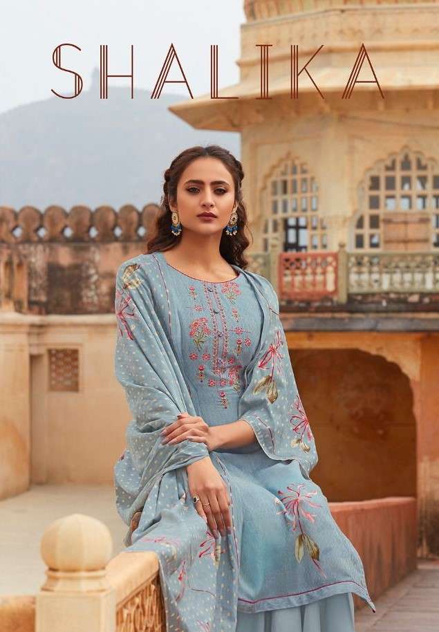 SHALIKA VOL-31 BY SHREE SHALIKA FASHION 3101 TO 3108 SERIES BEAUTIFUL STYLISH SUITS FANCY COLORFUL CASUAL WEAR & ETHNIC WEAR & READY TO WEAR PURE COTTON JACQUARD EMBROIDERED DRESSES AT WHOLESALE PRICE