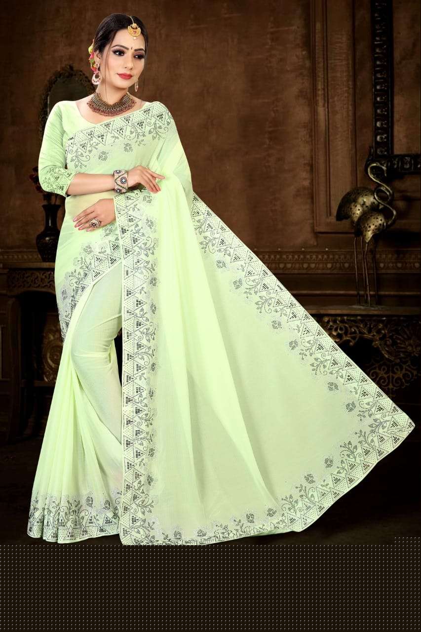 SANDAL BY RONISHA FASHION A TO F SERIES INDIAN TRADITIONAL WEAR COLLECTION BEAUTIFUL STYLISH FANCY COLORFUL PARTY WEAR & OCCASIONAL WEAR HEAVY SWAROVSKI WITH WORK SAREES AT WHOLESALE PRICE