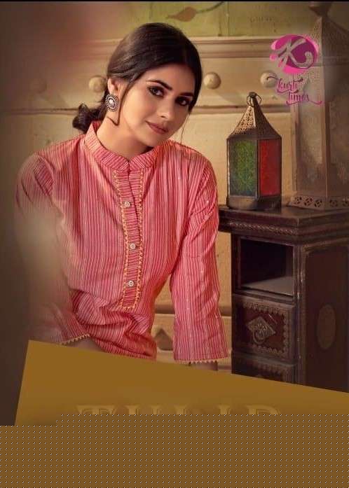 TULIP BY KURTI TIMES 3001 TO 3005 SERIES DESIGNER STYLISH FANCY COLORFUL BEAUTIFUL PARTY WEAR & ETHNIC WEAR COLLECTION COTTON EMBROIDERY KURTIS AT WHOLESALE PRICE