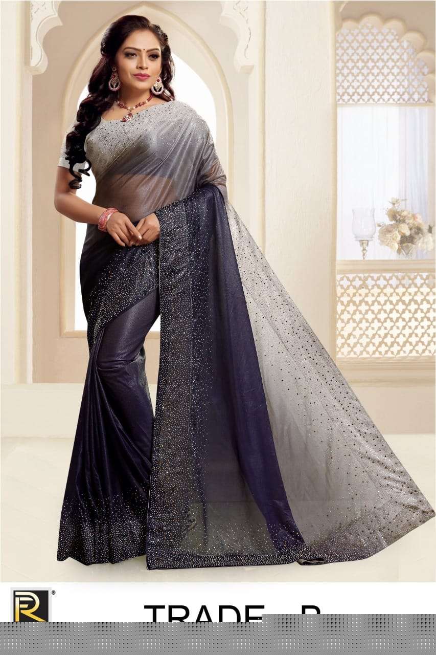 TRADE BY RONISHA FASHION A TO F SERIES INDIAN TRADITIONAL WEAR COLLECTION BEAUTIFUL STYLISH FANCY COLORFUL PARTY WEAR & OCCASIONAL WEAR IMPORTED LYCRA SAREES AT WHOLESALE PRICE