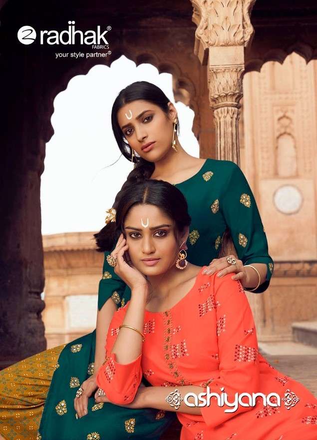 ASHIYANA BY RADHAK FASHION 135 TO 144 SERIES DESIGNER STYLISH FANCY COLORFUL BEAUTIFUL PARTY WEAR & ETHNIC WEAR COLLECTION RAYON KURTIS WITH BOTTOM AT WHOLESALE PRICE