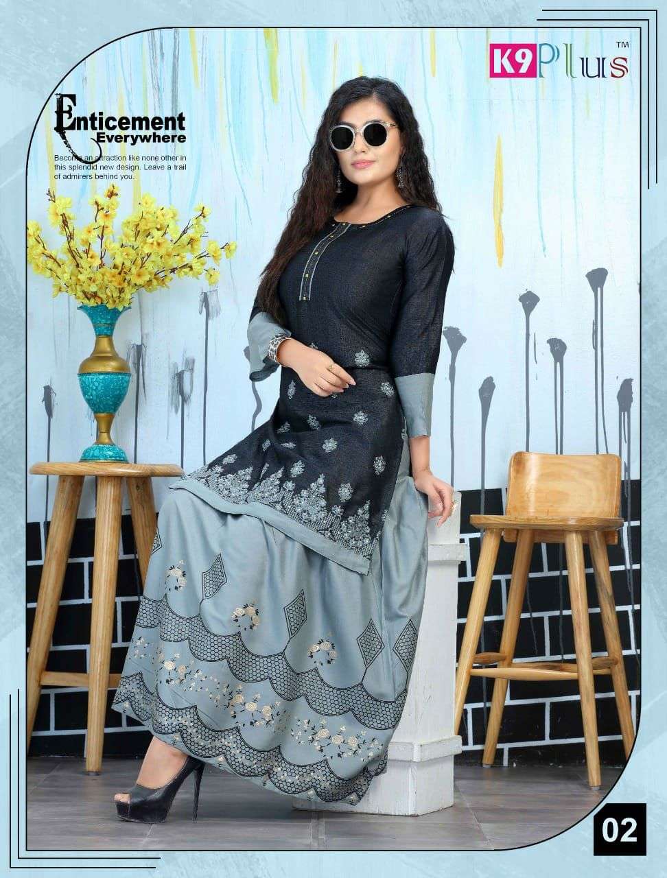 ANOKHEE BY K9 PLUS 01 TO 08 SERIES DESIGNER STYLISH FANCY COLORFUL BEAUTIFUL PARTY WEAR & ETHNIC WEAR COLLECTION RAYON EMBROIDERY KURTIS WITH BOTTOM AT WHOLESALE PRICE