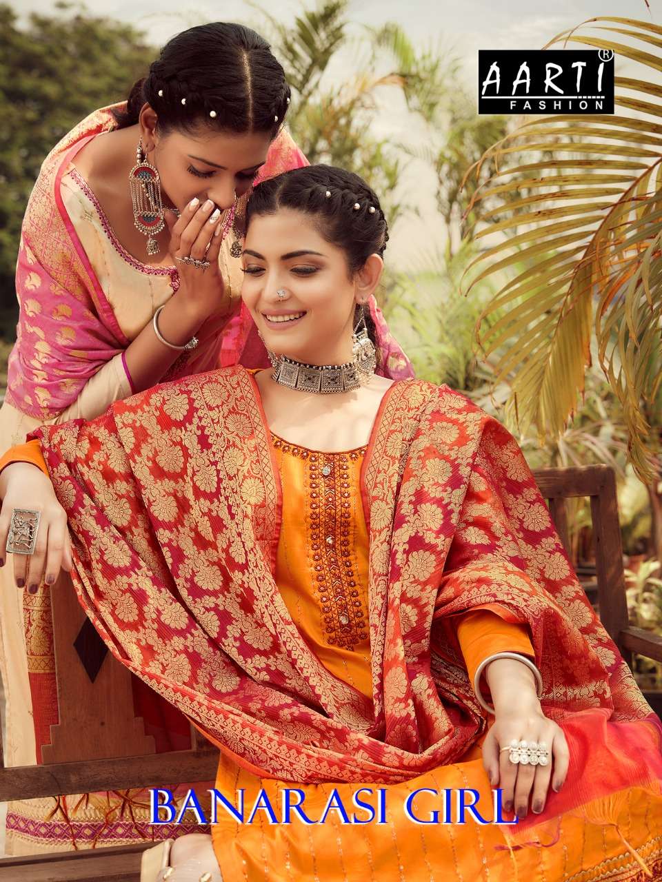 BANARASI GIRL BY AARTI FASHION 1001 TO 1006 SERIES BEAUTIFUL SUITS COLORFUL STYLISH FANCY CASUAL WEAR & ETHNIC WEAR JAM COTTON WITH WORK DRESSES AT WHOLESALE PRICE