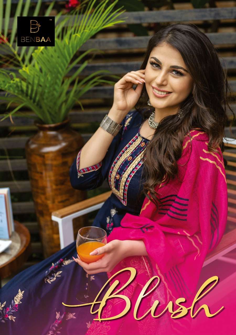 BLUSH BY BENBAA 101 TO 108 SERIES BEAUTIFUL SUITS COLORFUL STYLISH FANCY CASUAL WEAR & ETHNIC WEAR JAM COTTON PRINT DRESSES AT WHOLESALE PRICE
