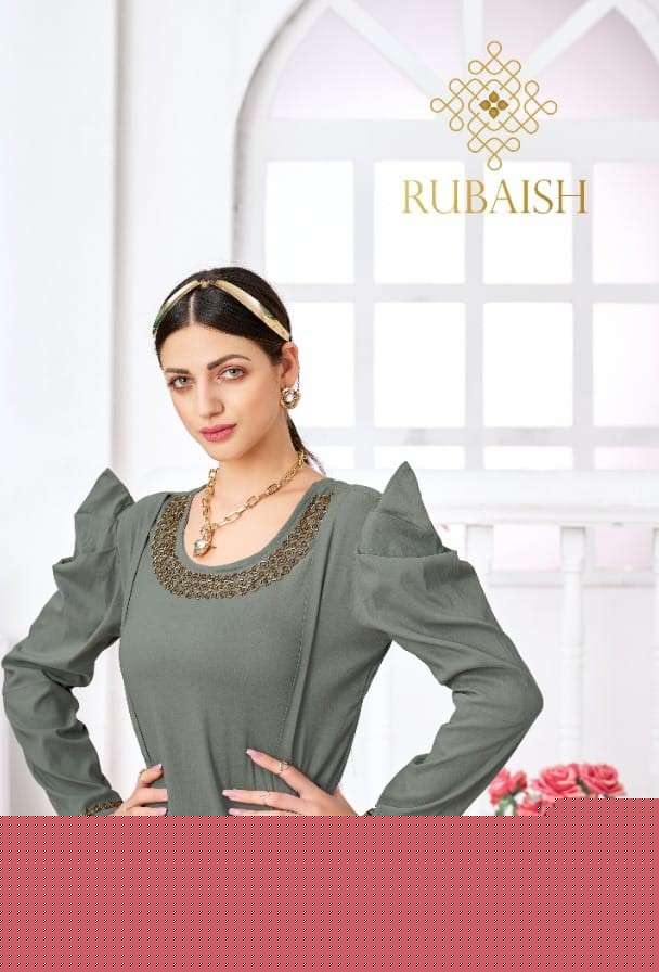 BLING BY RUMAISH 1001 TO 1005 SERIES DESIGNER STYLISH FANCY COLORFUL BEAUTIFUL PARTY WEAR & ETHNIC WEAR COLLECTION COTTON EMBROIDERED KURTIS WITH BOTTOM AT WHOLESALE PRICE
