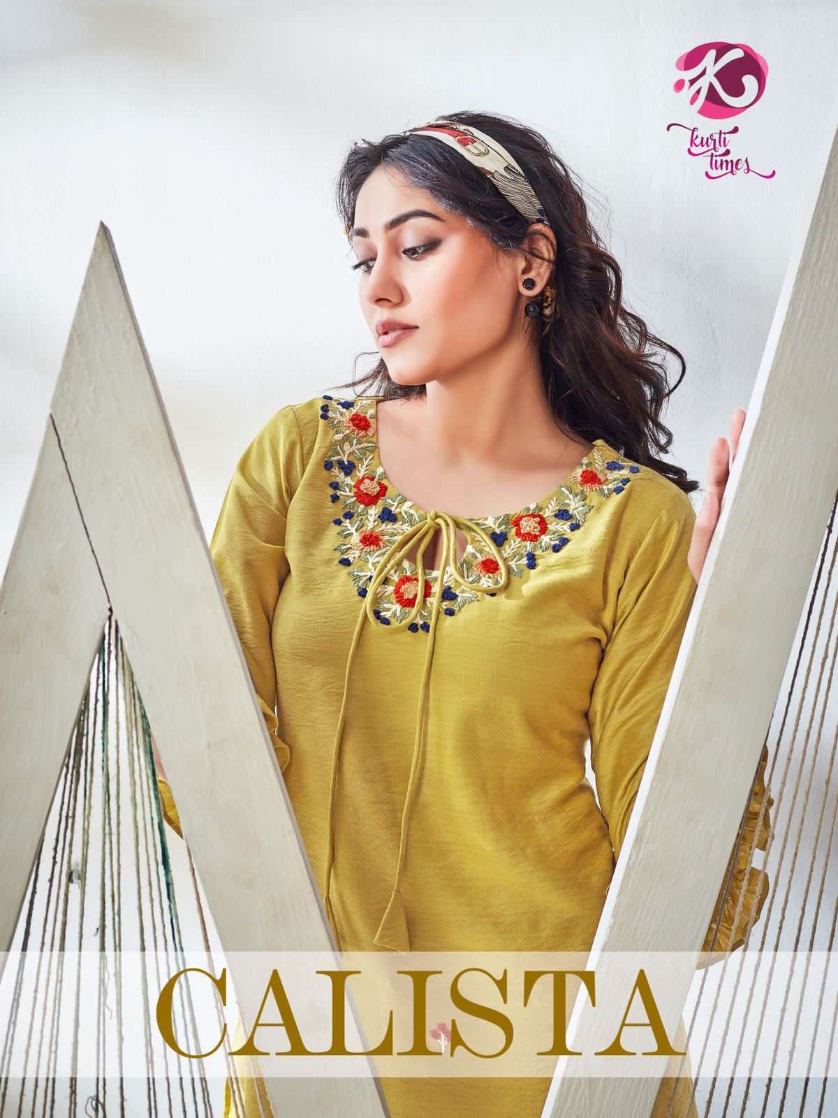 CALISTA BY KURTI TIMES 1001 TO 1004 SERIES BEAUTIFUL STYLISH FANCY COLORFUL CASUAL WEAR & ETHNIC WEAR VISCOSE EMBROIDERED TOPS AT WHOLESALE PRICE