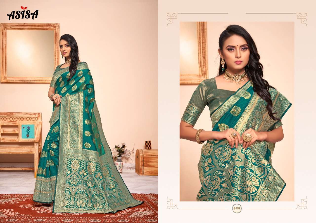 CHHAYA BY ASISA 8101 TO 8109 SERIES INDIAN TRADITIONAL WEAR COLLECTION BEAUTIFUL STYLISH FANCY COLORFUL PARTY WEAR & OCCASIONAL WEAR COTTON SILK SAREES AT WHOLESALE PRICE