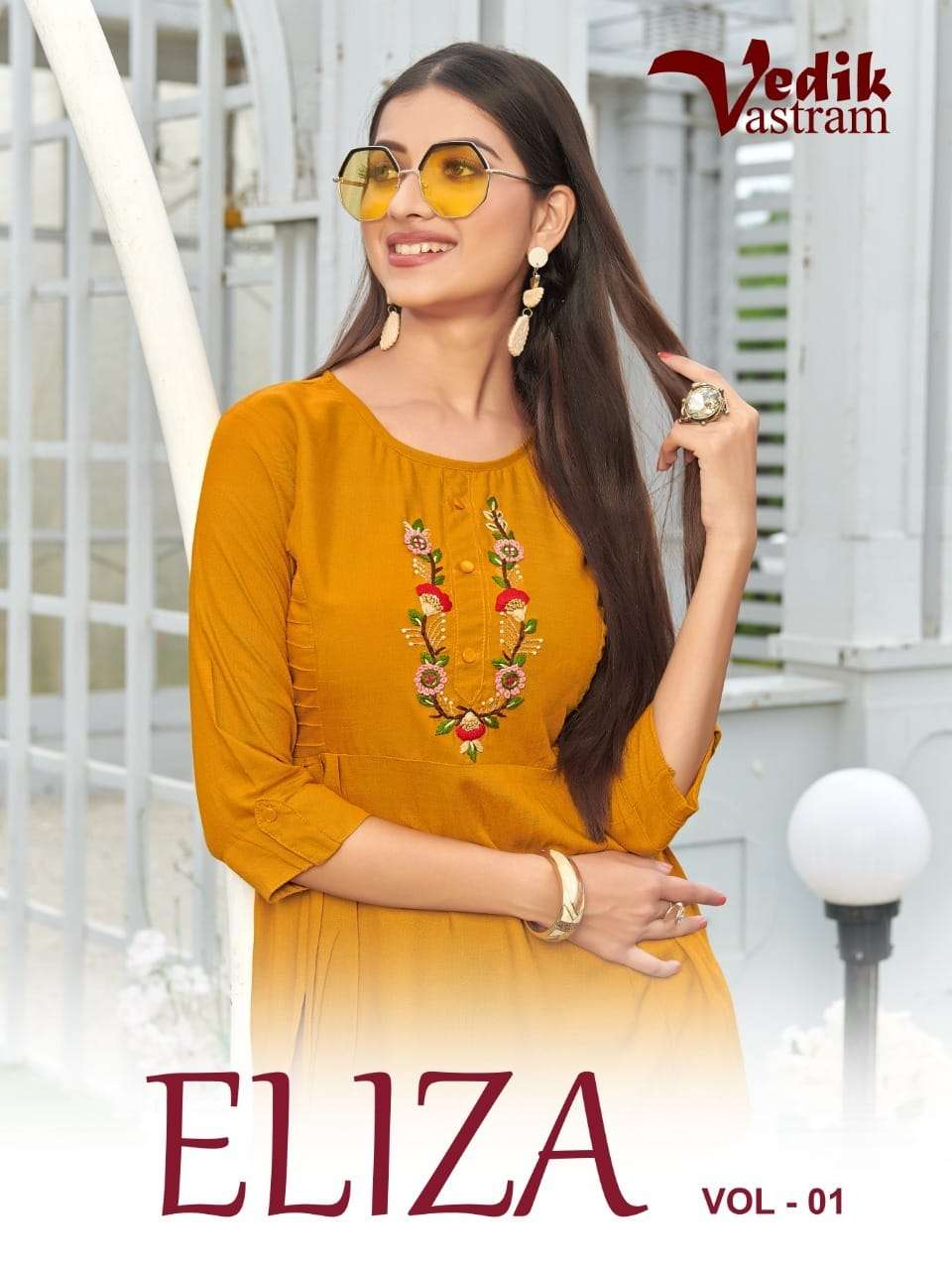 ELIZA VOL-1 BY VEDIK VASTRAM 101 TO 106 SERIES DESIGNER STYLISH FANCY COLORFUL BEAUTIFUL PARTY WEAR & ETHNIC WEAR COLLECTION RAYON SLUB WITH WORK KURTIS AT WHOLESALE PRICE