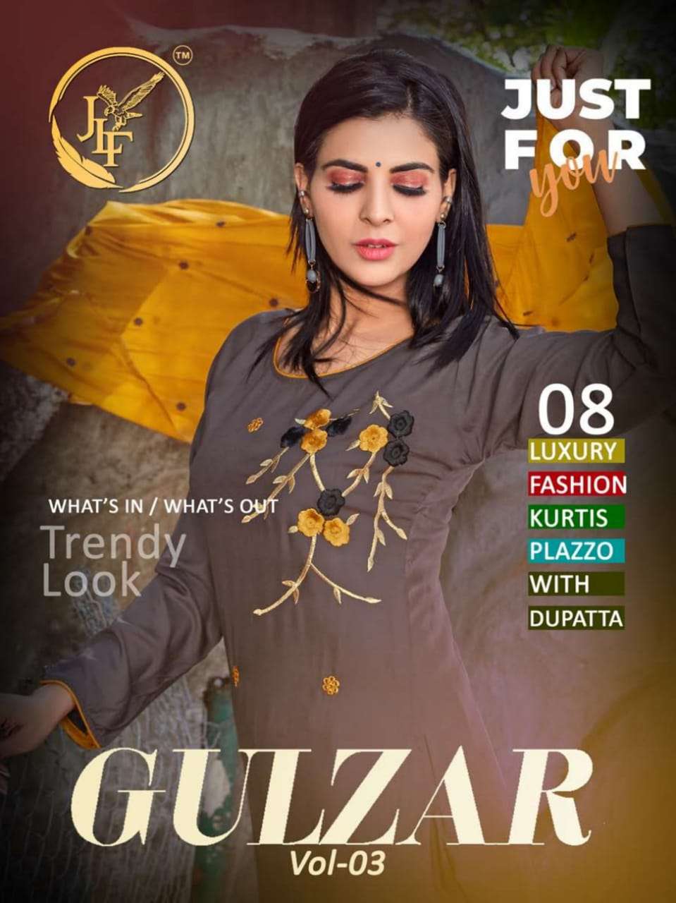 GULZAR VOL-3 BY JLF 3001 TO 3008 SERIES BEAUTIFUL SUITS COLORFUL STYLISH FANCY CASUAL WEAR & ETHNIC WEAR RAYON EMBROIDERED DRESSES AT WHOLESALE PRICE