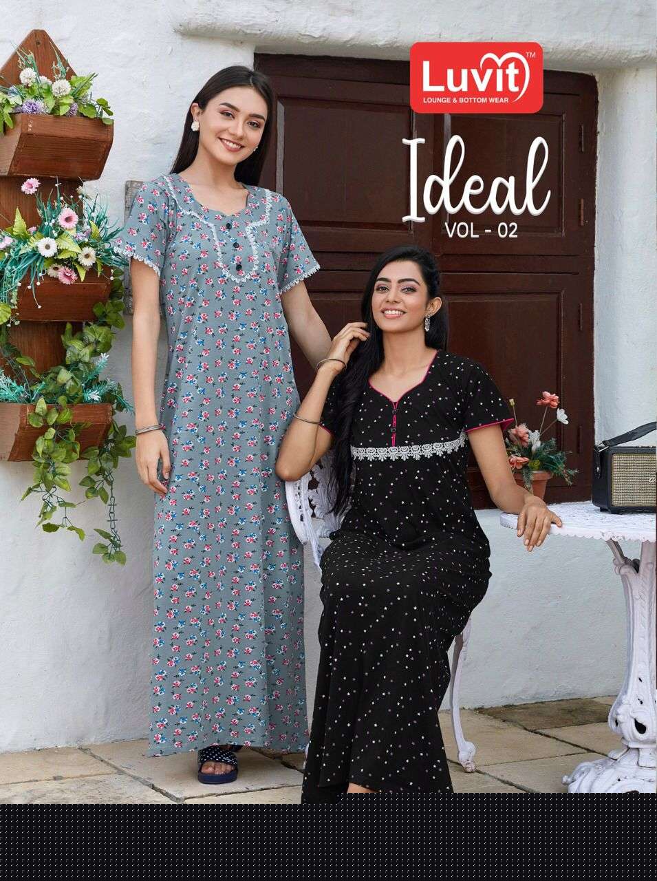 IDEAL VOL-2 BY LUVIT 201 TO 208 SERIES BEAUTIFUL STYLISH FANCY COLORFUL CASUAL WEAR & ETHNIC WEAR SUPER SINKER GOWNS AT WHOLESALE PRICE