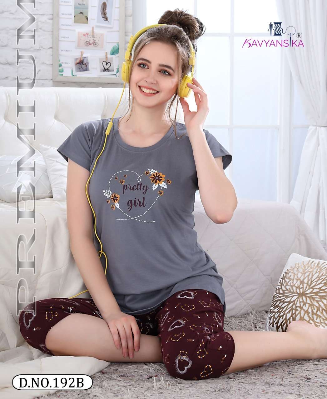 KAVYANSHIKA VOL-192 BY KAVYANSHIKA 192-A TO 192-F SERIES BEAUTIFUL STYLISH COLORFUL FANCY PARTY WEAR & ETHNIC WEAR & READY TO WEAR HOSIERY COTTON NIGHT SUITS AT WHOLESALE PRICE