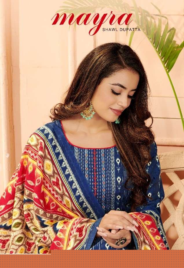 MAYRA BY SIYONA 1001 TO 1010 SERIES BEAUTIFUL STYLISH SHARARA SUITS FANCY COLORFUL CASUAL WEAR & ETHNIC WEAR & READY TO WEAR PURE PASHMINA PRINTED DRESSES AT WHOLESALE PRICE