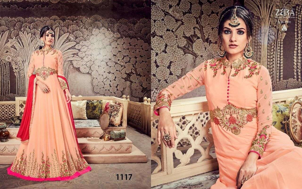 NOORJAHAN HIT LIST VOL-2 BY ZAIRA DESIGNER ANARKALI SUITS BEAUTIFUL STYLISH FANCY COLORFUL FESTIVE COLLECTION PARTY WEAR & OCCASIONAL WEAR GEORGETTE EMBROIDERED DRESSES AT WHOLESALE PRICE