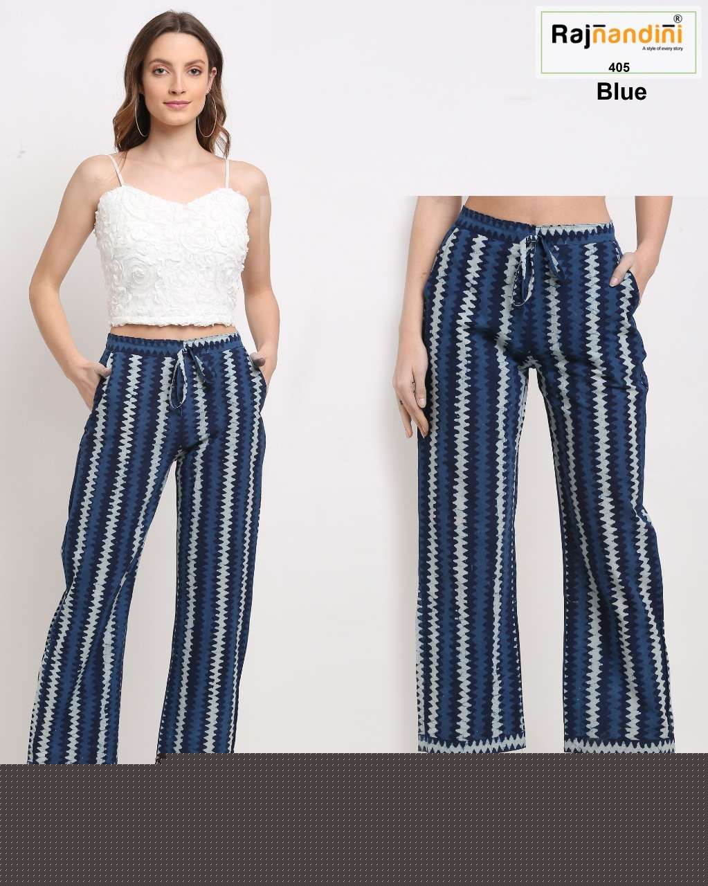 PLAZZO VOL-2 BY RAJNANDINI STYLISH FANCY BEAUTIFUL COLORFUL CASUAL WEAR & ETHNIC WEAR PURE COTTON PANTS AT WHOLESALE PRICE