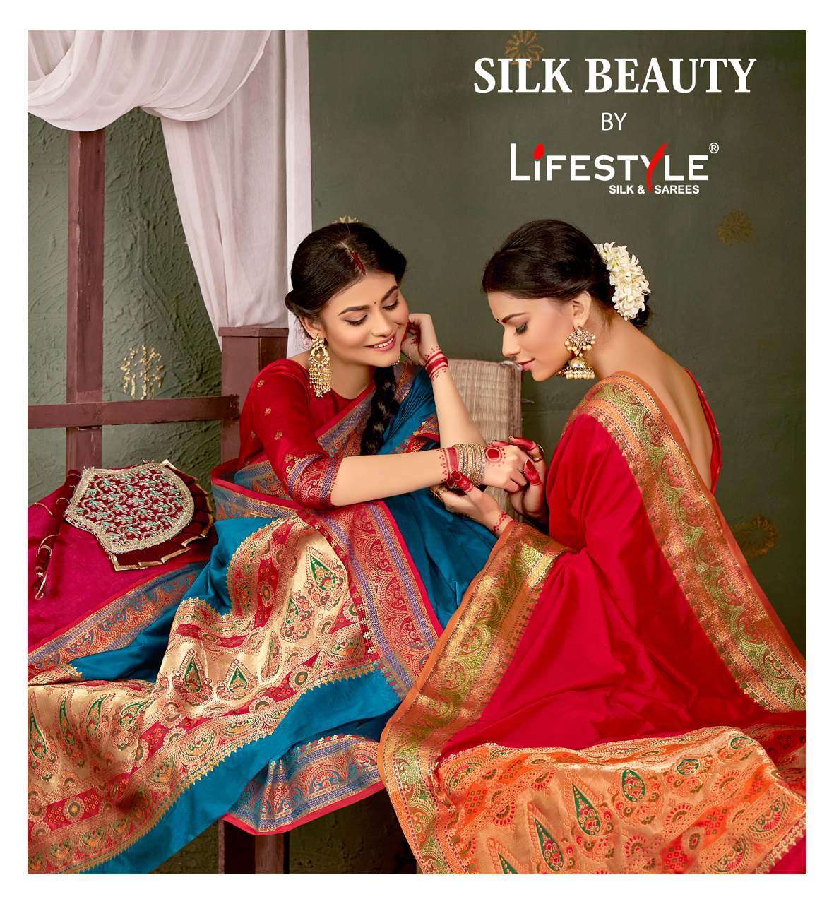 SILK BEAUTY BY LIFESTYLE SAREES 74281 TO 74286 SERIES INDIAN TRADITIONAL WEAR COLLECTION BEAUTIFUL STYLISH FANCY COLORFUL PARTY WEAR & OCCASIONAL WEAR LICHI SILK SAREES AT WHOLESALE PRICE