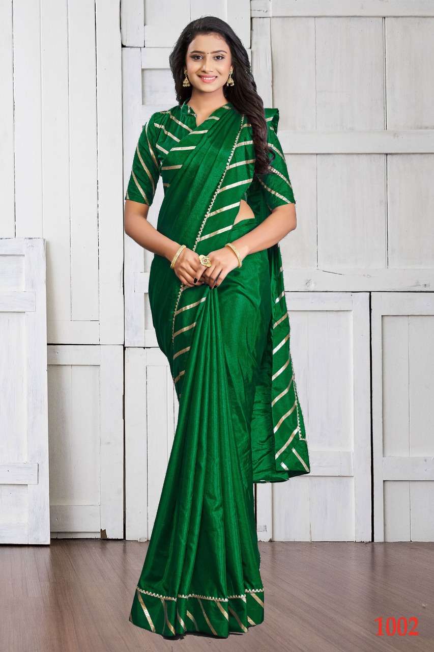 SITARA VOL-1 BY INDO VASTRA 1001 TO 1006 SERIES INDIAN TRADITIONAL WEAR COLLECTION BEAUTIFUL STYLISH FANCY COLORFUL PARTY WEAR & OCCASIONAL WEAR SILK COTTON SAREES AT WHOLESALE PRICE