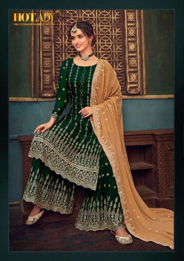 SAMAIRA VOL-3 BY HOT LADY 6511 TO 6517 SERIES DESIGNER SHARARA SUITS COLLECTION BEAUTIFUL STYLISH FANCY COLORFUL PARTY WEAR & OCCASIONAL WEAR PURE GEORGETTE EMBROIDERED DRESSES AT WHOLESALE PRICE
