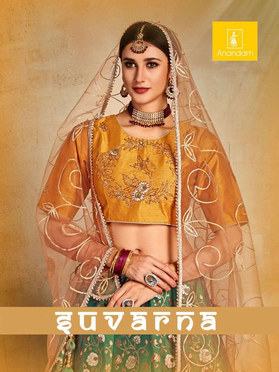SUVARNA BY ANANDAM 2244 TO 2248 SERIES DESIGNER BEAUTIFUL NAVRATRI COLLECTION OCCASIONAL WEAR & PARTY WEAR FANCY LEHENGAS AT WHOLESALE PRICE