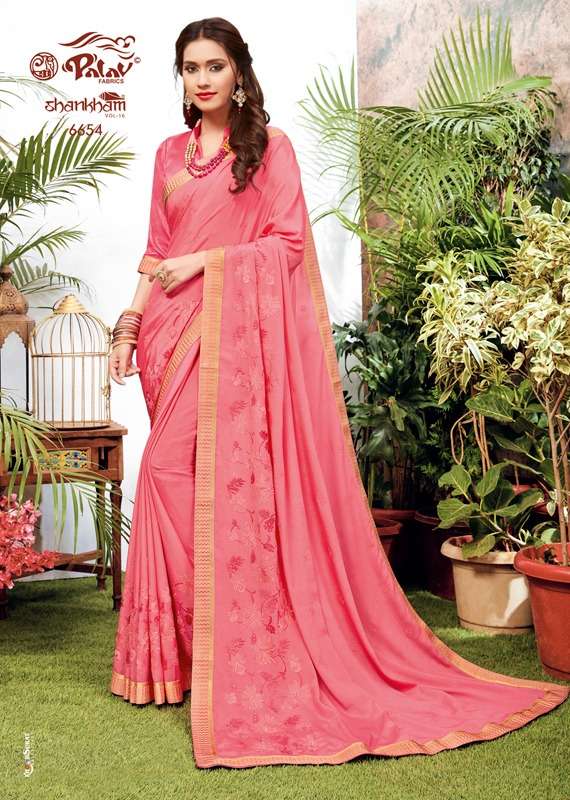 SHANKHAM VOL-16 NX BY PALAV INDIAN TRADITIONAL WEAR COLLECTION BEAUTIFUL STYLISH FANCY COLORFUL PARTY WEAR & OCCASIONAL WEAR CHIFFON SAREES AT WHOLESALE PRICE