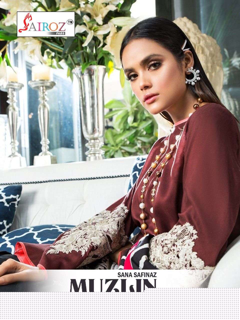 SANA SAFINAZ MUZLIN PASHMINA COLLECTION BY SAIROZ FABS 4001 TO 4002 SERIES PAKISTANI STYLISH BEAUTIFUL COLOURFUL PRINTED & EMBROIDERED PARTY WEAR & OCCASIONAL WEAR PASHMINA EMBROIDERED DRESSES AT WHOLESALE PRICE