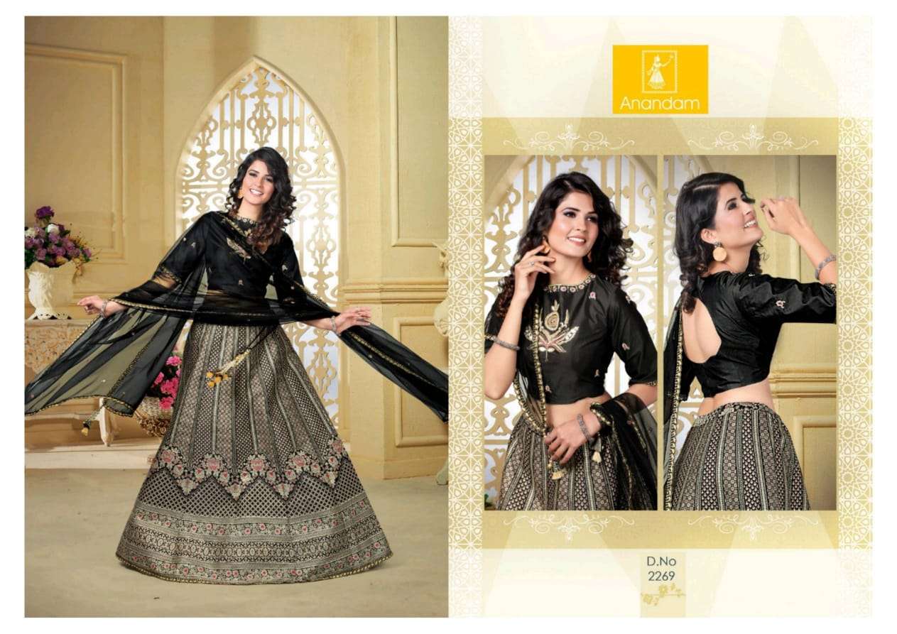 SUVARNA VOL-2 BY ANANDAM 2268 TO 2272 SERIES DESIGNER BEAUTIFUL NAVRATRI COLLECTION OCCASIONAL WEAR & PARTY WEAR FANCY LEHENGAS AT WHOLESALE PRICE