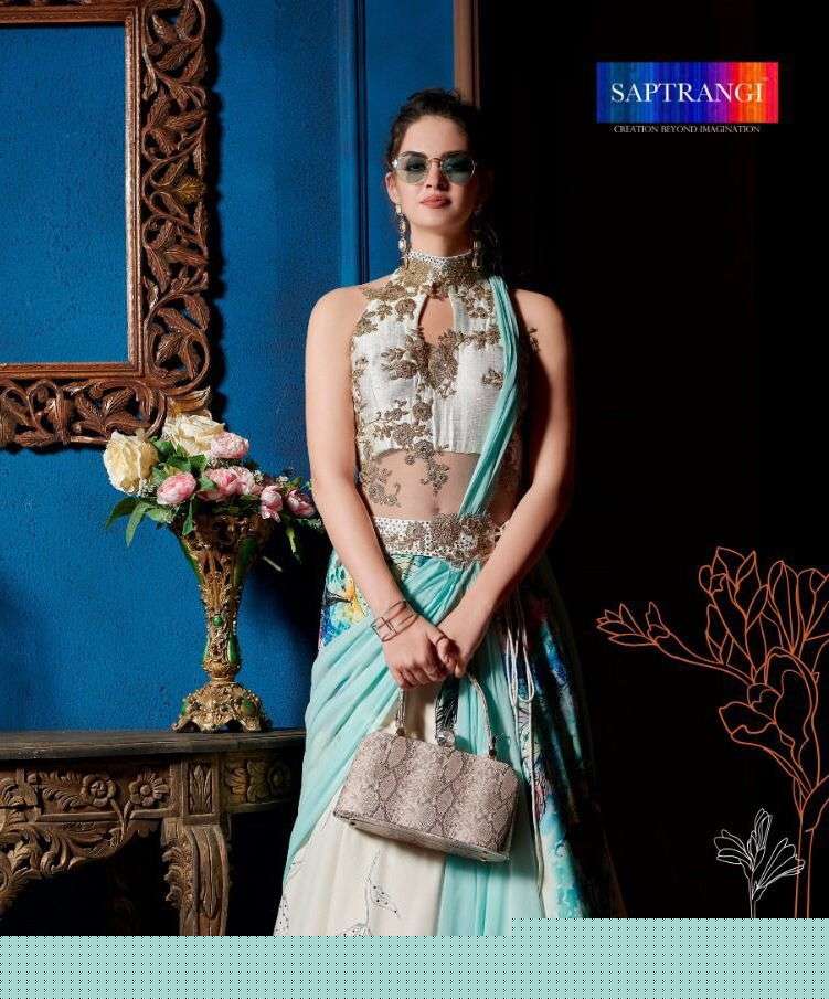 SAPTRANGI 1301 SERIES BY SAPTRANGI 1301 TO 1306 SERIES BEAUTIFUL STYLISH FANCY COLORFUL CASUAL WEAR & ETHNIC WEAR FANCY GOWNS AT WHOLESALE PRICE