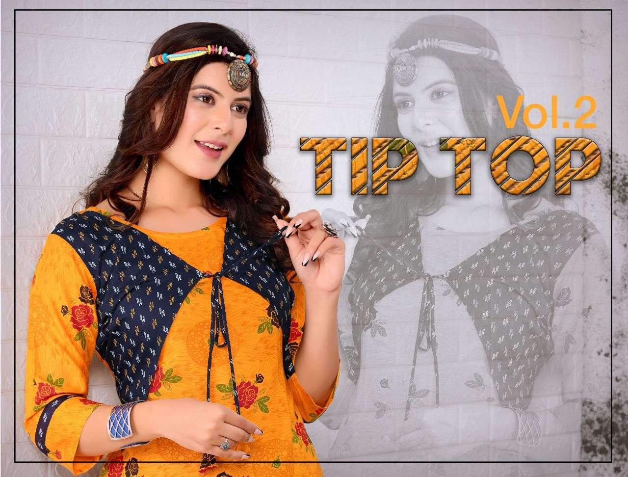 TIP TOP VOL-42 BY TRENDY 801 TO 806 SERIES DESIGNER STYLISH FANCY COLORFUL BEAUTIFUL PARTY WEAR & ETHNIC WEAR COLLECTION RAYON PRINT KURTIS WITH BOTTOM AT WHOLESALE PRICE