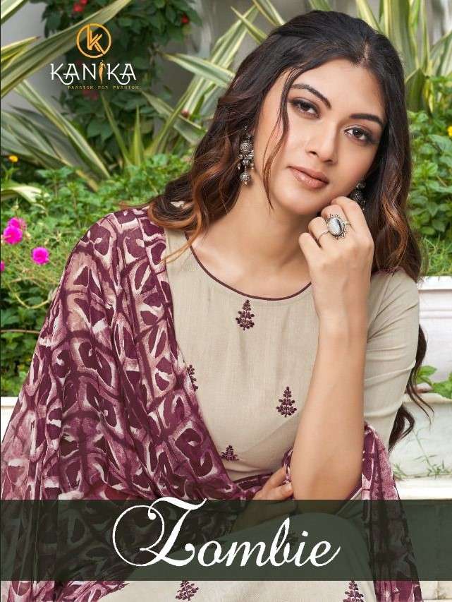 ZOMBIE BY KANIKA 1001 TO 1004 SERIES DESIGNER STYLISH FANCY COLORFUL BEAUTIFUL PARTY WEAR & ETHNIC WEAR COLLECTION VISCOSE NYLON EMBROIDERY KURTIS AT WHOLESALE PRICE