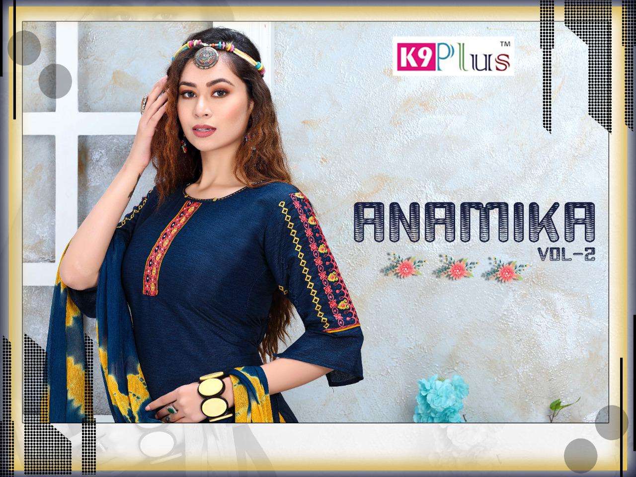 ANAMIKA VOL-2 BY K9 PLUS 01 TO 08 SERIES BEAUTIFUL SUITS COLORFUL STYLISH FANCY CASUAL WEAR & ETHNIC WEAR HEAVY RAYON EMBROIDERED DRESSES AT WHOLESALE PRICE
