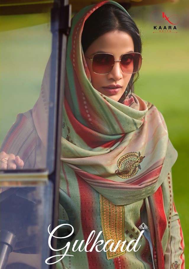 GULKAND BY KAARA SUITS 1001 TO 1008 SERIES BEAUTIFUL SUITS COLORFUL STYLISH FANCY CASUAL WEAR & ETHNIC WEAR PASHMINA PRINT DRESSES AT WHOLESALE PRICE