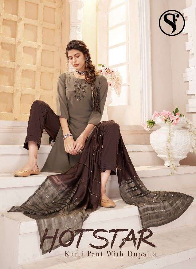 HOTSTAR BY SWEETY FASHION 1001 TO 1006 SERIES BEAUTIFUL SUITS COLORFUL STYLISH FANCY CASUAL WEAR & ETHNIC WEAR SILK DRESSES AT WHOLESALE PRICE